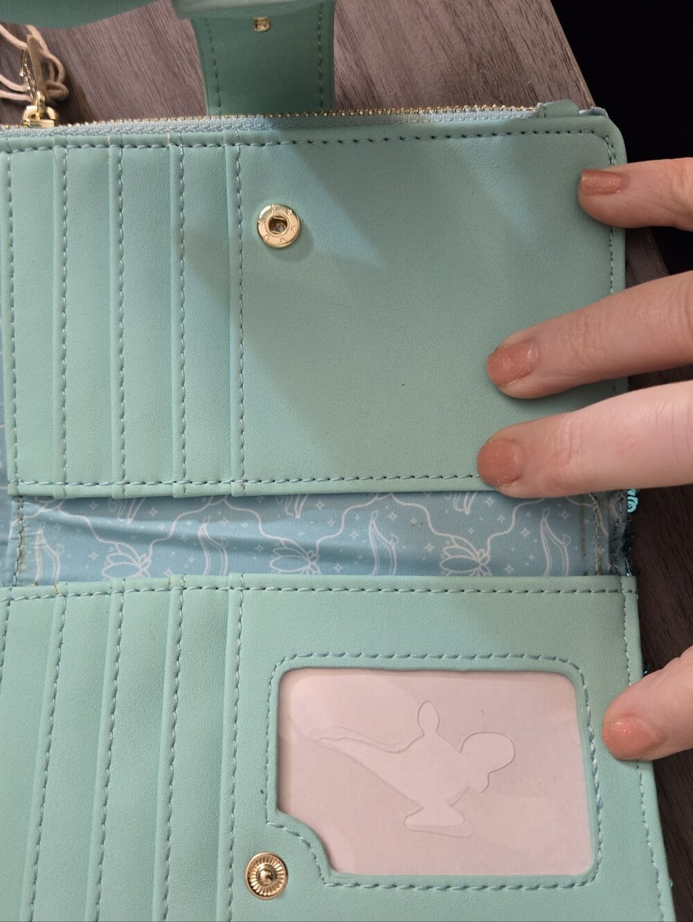 Loungefly Princess Jasmine Sequin Bow Wallet - Picture 3 of 4
